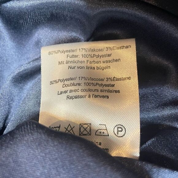 KAFFE Dress Sheath Navy Blue Size L Vneck Sleeveless Stretchy - Picture 7 of 11